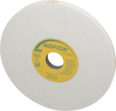 Norton - 8" Diam x 1-1/4" Hole x 1/2" Thick, K Hardness, 80 Grit Surface Grinding Wheel - Aluminum Oxide, Type 1, Medium Grade, 3,600 Max RPM, Vitrified Bond, No Recess - Americas Industrial Supply