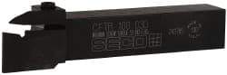 Seco - External Thread, 0.43" Max Depth of Cut, 3mm Min Groove Width, 6" OAL, Right Hand Indexable Grooving Cutoff Toolholder - 1" Shank Height x 1" Shank Width, LC..1603.. Insert Style, CFTR Toolholder Style, Series Multi-Directional Turning (MDT) - Americas Industrial Supply