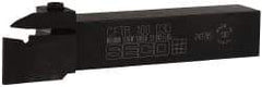 Seco - External Thread, 0.43" Max Depth of Cut, 3mm Min Groove Width, 6" OAL, Right Hand Indexable Grooving Cutoff Toolholder - 1" Shank Height x 1" Shank Width, LC..1603.. Insert Style, CFTR Toolholder Style, Series Multi-Directional Turning (MDT) - Americas Industrial Supply