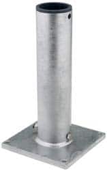 THERN - 8 Inches Long x 8 Inches Wide x 14.56 Inches Deep x 1/2 Inches Thick Davit Crane Pedestal/Socket Base - 7 Inches Distance Between Mounting Hole Centers, 0.41 Inches Hole Diameter, Galvanized Finish - Americas Industrial Supply