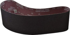 Norton - 6" Wide x 48" OAL, 40 Grit, Aluminum Oxide Abrasive Belt - Aluminum Oxide, Coarse, Coated, X Weighted Cloth Backing, Series R228 - Americas Industrial Supply