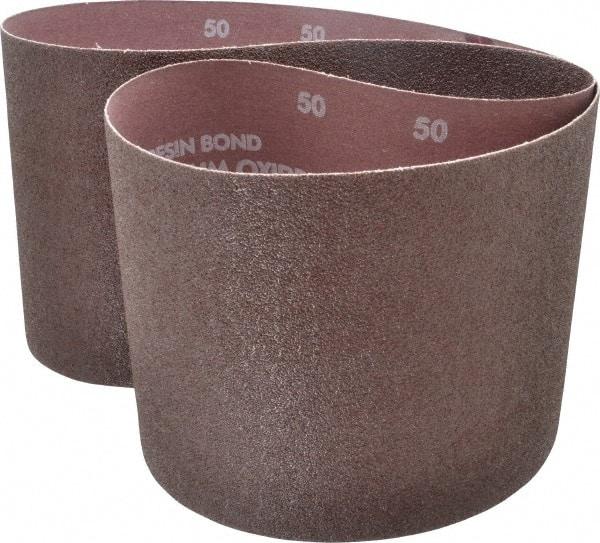 Norton - 6" Wide x 48" OAL, 50 Grit, Aluminum Oxide Abrasive Belt - Aluminum Oxide, Coarse, Coated, X Weighted Cloth Backing - Americas Industrial Supply