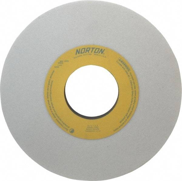 Norton - 10" Diam x 3" Hole x 1" Thick, I Hardness, 46 Grit Surface Grinding Wheel - Aluminum Oxide, Type 1, Coarse Grade, 2,485 Max RPM, Vitrified Bond, No Recess - Americas Industrial Supply