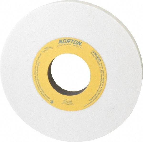 Norton - 10" Diam x 3" Hole x 1" Thick, I Hardness, 60 Grit Surface Grinding Wheel - Aluminum Oxide, Type 1, Medium Grade, 2,485 Max RPM, Vitrified Bond, No Recess - Americas Industrial Supply