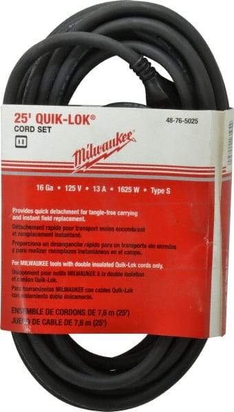 Milwaukee Tool - Power Drill Quik-Lok Cord Set - For All Magnum Drills - Americas Industrial Supply