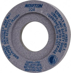 Norton - 12" Diam x 5" Hole x 2" Thick, J Hardness, 46 Grit Surface Grinding Wheel - Aluminum Oxide, Type 7, Coarse Grade, 2,070 Max RPM, Vitrified Bond, Two-Side Recess - Americas Industrial Supply