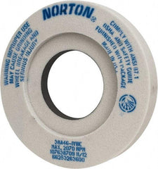 Norton - 12" Diam x 5" Hole x 2" Thick, I Hardness, 46 Grit Surface Grinding Wheel - Aluminum Oxide, Type 7, Coarse Grade, 2,070 Max RPM, Vitrified Bond, Two-Side Recess - Americas Industrial Supply