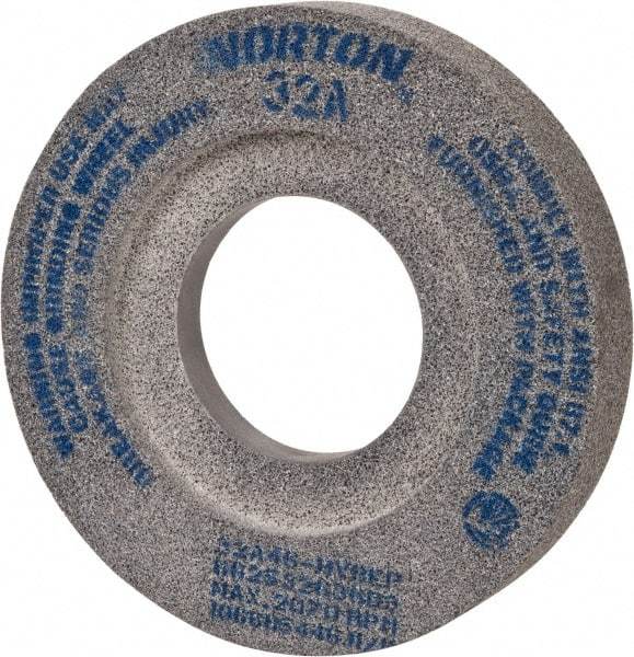Norton - 12" Diam x 5" Hole x 2" Thick, H Hardness, 46 Grit Surface Grinding Wheel - Aluminum Oxide, Type 7, Coarse Grade, 2,070 Max RPM, Vitrified Bond, Two-Side Recess - Americas Industrial Supply