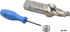 Iscar - 1.42" Max Drill Depth, 2xD, 18mm Diam, Indexable Insert Drill - 1" Shank Diam, Straight Shank - Americas Industrial Supply
