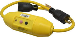 Tower - 1 Outlet, 125 Volt, 20 Amp Rating, Inline, Manual, Industrial GFCI - 3 Ft. Long Cord, L5-20 P and R NEMA Configuration, Switch, Pilot Light, Plastic Housing - Americas Industrial Supply