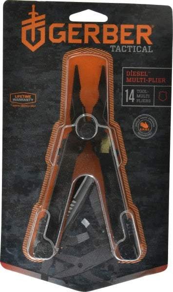 Gerber - 14 Piece, Multi-Tool Set - 6-5/8" OAL, 4-59/64" Closed Length - Americas Industrial Supply