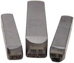 Made in USA - 1/16" Character Size, MASTER Character, Heavy Duty Individual Steel Stamp - Steel - Americas Industrial Supply