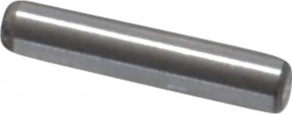 Value Collection - 1/16" Diam x 5/16" Pin Length Grade 8 Alloy Steel Standard Dowel Pin - C 50-58 Hardness, 800 Lb Breaking Strength, 1 Beveled & 1 Rounded End - Americas Industrial Supply