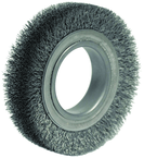 4-1/2" Diameter - 2" Arbor Hole - Crimped Steel Wire Straight Nylox Wheel - Americas Industrial Supply