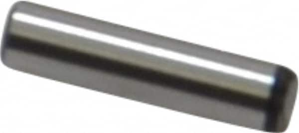 Value Collection - 3/32" Diam x 3/8" Pin Length Grade 8 Alloy Steel Standard Dowel Pin - C 50-58 Hardness, 1,800 Lb Breaking Strength, 1 Beveled & 1 Rounded End - Americas Industrial Supply