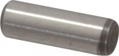 Value Collection - 1/8" Diam x 3/8" Pin Length Grade 8 Alloy Steel Standard Dowel Pin - C 50-58 Hardness, 3,200 Lb Breaking Strength, 1 Beveled & 1 Rounded End - Americas Industrial Supply