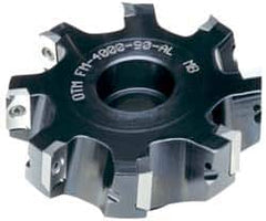 Kyocera - 8 Inserts, 4" Cut Diam, 1-1/4" Arbor Diam, 0.64" Max Depth of Cut, Indexable Square-Shoulder Face Mill - 0/90° Lead Angle, 1.57" High, APET 1604 Insert Compatibility, Series FM--AL - Americas Industrial Supply