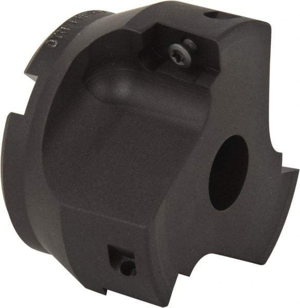 Kyocera - 3 Inserts, 2-1/2" Cut Diam, 3/4" Arbor Diam, 0.64" Max Depth of Cut, Indexable Square-Shoulder Face Mill - 0/90° Lead Angle, 1.57" High, APET 1604 Insert Compatibility, Series FM--AL - Americas Industrial Supply