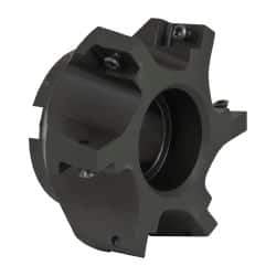 Kyocera - 6 Inserts, 3" Cut Diam, 1" Arbor Diam, 0.64" Max Depth of Cut, Indexable Square-Shoulder Face Mill - 0/90° Lead Angle, 1.57" High, APET 1604 Insert Compatibility, Series FM--AL - Americas Industrial Supply