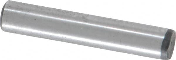 Value Collection - 3/16" Diam x 1" Pin Length Grade 8 Alloy Steel Standard Dowel Pin - C 50-58 Hardness, 7,200 Lb Breaking Strength, 1 Beveled & 1 Rounded End - Americas Industrial Supply