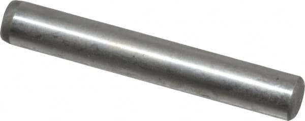 Value Collection - 3/16" Diam x 1-1/4" Pin Length Grade 8 Alloy Steel Standard Dowel Pin - C 50-58 Hardness, 7,200 Lb Breaking Strength, 1 Beveled & 1 Rounded End - Americas Industrial Supply