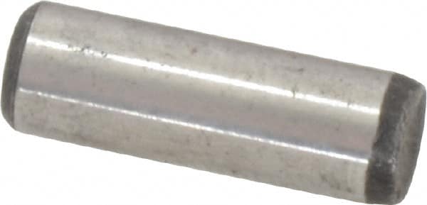 Value Collection - 1/4" Diam x 3/4" Pin Length Grade 8 Alloy Steel Standard Dowel Pin - C 50-58 Hardness, 12,800 Lb Breaking Strength, 1 Beveled & 1 Rounded End - Americas Industrial Supply