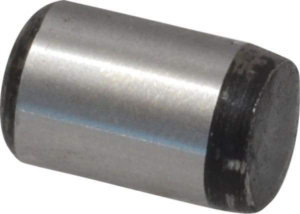 Value Collection - 5/16" Diam x 1/2" Pin Length Grade 8 Alloy Steel Standard Dowel Pin - C 50-58 Hardness, 20,000 Lb Breaking Strength, 1 Beveled & 1 Rounded End - Americas Industrial Supply