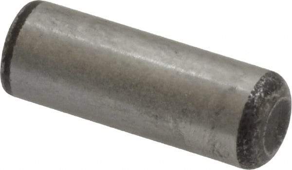 Value Collection - 5/16" Diam x 7/8" Pin Length Grade 8 Alloy Steel Standard Dowel Pin - C 50-58 Hardness, 20,000 Lb Breaking Strength, 1 Beveled & 1 Rounded End - Americas Industrial Supply