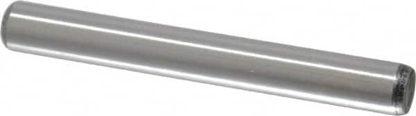 Value Collection - 5/16" Diam x 2-1/2" Pin Length Grade 8 Alloy Steel Standard Dowel Pin - C 50-58 Hardness, 20,000 Lb Breaking Strength, 1 Beveled & 1 Rounded End - Americas Industrial Supply