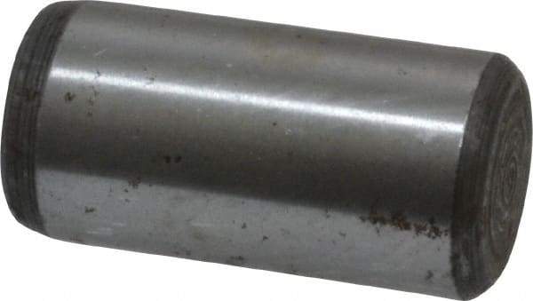 Value Collection - 3/8" Diam x 3/4" Pin Length Grade 8 Alloy Steel Standard Dowel Pin - C 50-58 Hardness, 28,700 Lb Breaking Strength, 1 Beveled & 1 Rounded End - Americas Industrial Supply