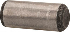 Value Collection - 3/8" Diam x 7/8" Pin Length Grade 8 Alloy Steel Standard Dowel Pin - C 50-58 Hardness, 28,700 Lb Breaking Strength, 1 Beveled & 1 Rounded End - Americas Industrial Supply