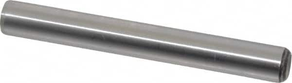 Value Collection - 3/8" Diam x 3" Pin Length Grade 8 Alloy Steel Standard Dowel Pin - C 50-58 Hardness, 28,700 Lb Breaking Strength, 1 Beveled & 1 Rounded End - Americas Industrial Supply