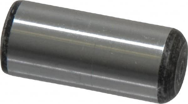 Value Collection - 7/16" Diam x 1" Pin Length Grade 8 Alloy Steel Standard Dowel Pin - C 50-58 Hardness, 39,100 Lb Breaking Strength, 1 Beveled & 1 Rounded End - Americas Industrial Supply