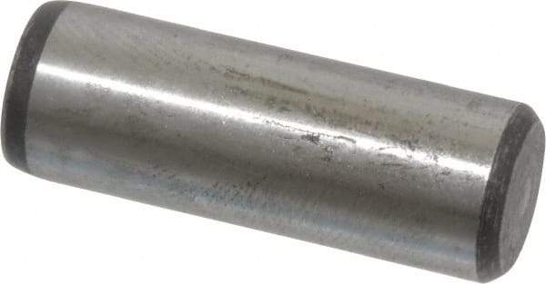 Value Collection - 7/16" Diam x 1-1/4" Pin Length Grade 8 Alloy Steel Standard Dowel Pin - C 50-58 Hardness, 39,100 Lb Breaking Strength, 1 Beveled & 1 Rounded End - Americas Industrial Supply