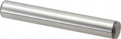 Value Collection - 7/16" Diam x 3" Pin Length Grade 8 Alloy Steel Standard Dowel Pin - C 50-58 Hardness, 39,100 Lb Breaking Strength, 1 Beveled & 1 Rounded End - Americas Industrial Supply