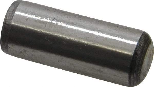 Value Collection - 1/2" Diam x 1-1/4" Pin Length Grade 8 Alloy Steel Standard Dowel Pin - C 50-58 Hardness, 51,000 Lb Breaking Strength, 1 Beveled & 1 Rounded End - Americas Industrial Supply