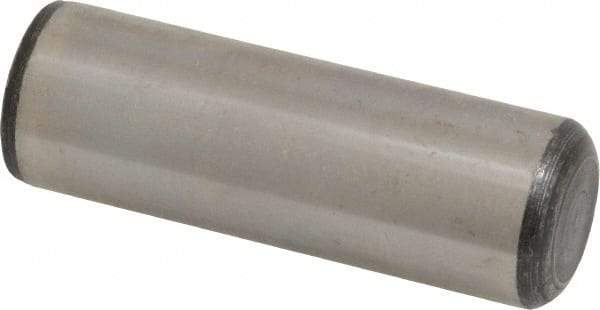 Value Collection - 1" Diam x 3" Pin Length Grade 8 Alloy Steel Standard Dowel Pin - C 50-58 Hardness, 204,000 Lb Breaking Strength, 1 Beveled & 1 Rounded End - Americas Industrial Supply