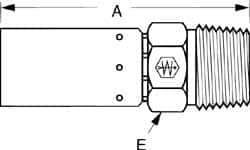 Eaton - 1-11-1/2 Thread Straight Hydraulic Hose Fitting - 1" Hose Diam - Americas Industrial Supply