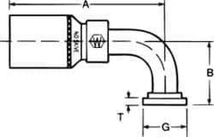 Eaton - Hydraulic Hose Elbow - 3/4" Hose Diam - Americas Industrial Supply