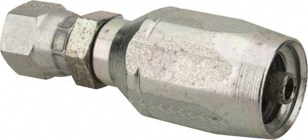 Eaton - 7/16-20 SAE Straight Hydraulic Hose Fitting - 1/4" Hose Diam - Americas Industrial Supply