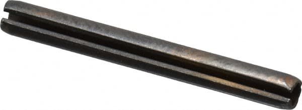 Made in USA - 3/32" Diam x 7/8" Long Slotted Spring Pin - Grade 1070-1090 Alloy Steel, Black Oxide Finish - Americas Industrial Supply