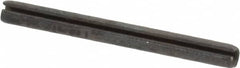 Made in USA - 3/32" Diam x 1" Long Slotted Spring Pin - Grade 1070-1090 Alloy Steel, Black Oxide Finish - Americas Industrial Supply