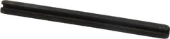 Made in USA - 3/32" Diam x 1-1/8" Long Slotted Spring Pin - Grade 1070-1090 Alloy Steel, Black Oxide Finish - Americas Industrial Supply