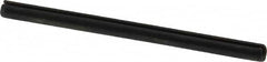 Made in USA - 3/32" Diam x 1-1/2" Long Slotted Spring Pin - Grade 1070-1090 Alloy Steel, Black Oxide Finish - Americas Industrial Supply