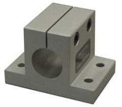 80/20 Inc. - 1 Inch Wide x 2-1/8 Inch High x 3 Inch Deep Double Horizontal Base - 1.004 Inch Hole x 0.257 Inch Bolt Hole Diameter - Americas Industrial Supply