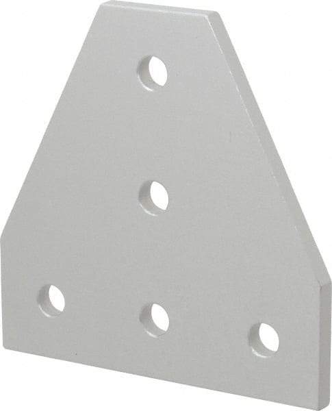 80/20 Inc. - 3" Wide, 3" High, Open Shelving 5 Hole Tee Plate - Aluminum, Use with Series 10 & Bolt Kit 3393 - Americas Industrial Supply