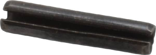 Made in USA - 1/8" Diam x 5/8" Long Slotted Spring Pin - Grade 1070-1090 Alloy Steel, Black Oxide Finish - Americas Industrial Supply