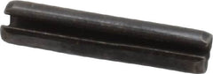 Made in USA - 1/8" Diam x 5/8" Long Slotted Spring Pin - Grade 1070-1090 Alloy Steel, Black Oxide Finish - Americas Industrial Supply