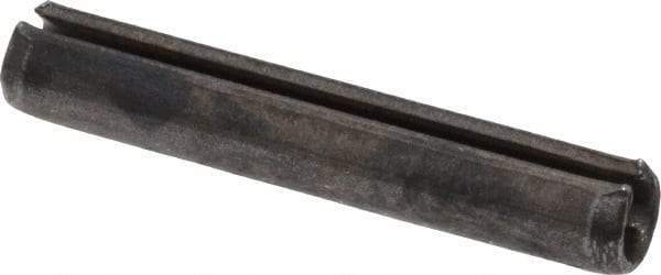 Made in USA - 1/8" Diam x 3/4" Long Slotted Spring Pin - Grade 1070-1090 Alloy Steel, Black Oxide Finish - Americas Industrial Supply