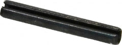 Made in USA - 1/8" Diam x 7/8" Long Slotted Spring Pin - Grade 1070-1090 Alloy Steel, Black Oxide Finish - Americas Industrial Supply